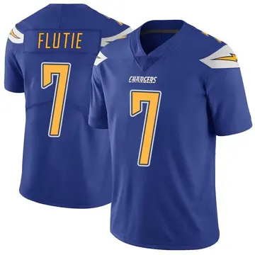 Men's Doug Flutie Los Angeles Chargers Limited Royal Color Rush Vapor Untouchable Jersey