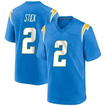 Men's Easton Stick Los Angeles Chargers Game Blue Powder Alternate Jersey