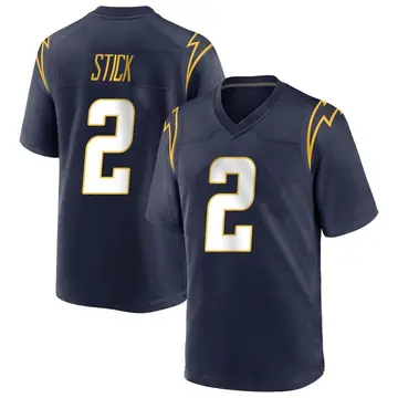 Men's Easton Stick Los Angeles Chargers Game Navy Team Color Jersey