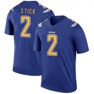 Men's Easton Stick Los Angeles Chargers Legend Royal Color Rush Jersey