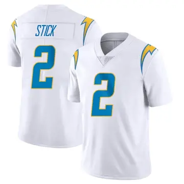 Men's Easton Stick Los Angeles Chargers Limited White Vapor Untouchable Jersey