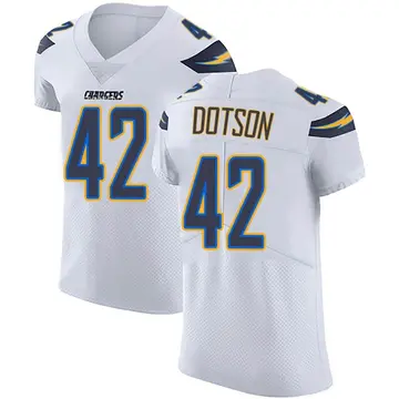 Men's Elijah Dotson Los Angeles Chargers Elite White Vapor Untouchable Jersey