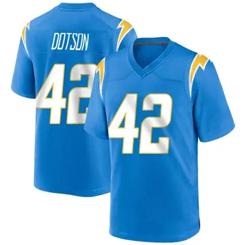 Men's Elijah Dotson Los Angeles Chargers Game Blue Powder Alternate Jersey