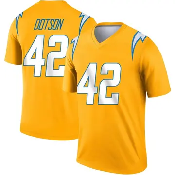 Men's Elijah Dotson Los Angeles Chargers Legend Gold Inverted Jersey