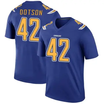 Men's Elijah Dotson Los Angeles Chargers Legend Royal Color Rush Jersey