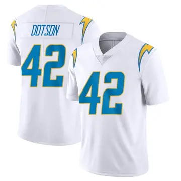 Men's Elijah Dotson Los Angeles Chargers Limited White Vapor Untouchable Jersey