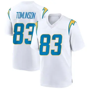 Men's Eric Tomlinson Los Angeles Chargers Game White Jersey