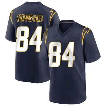 Men's Erik Krommenhoek Los Angeles Chargers Game Navy Team Color Jersey