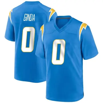 Men's Frank Ginda Los Angeles Chargers Game Blue Powder Alternate Jersey