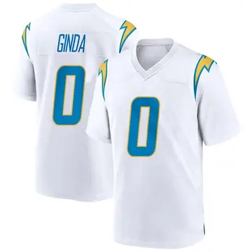 Men's Frank Ginda Los Angeles Chargers Game White Jersey