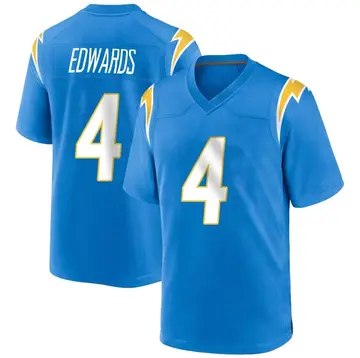 Men's Gus Edwards Los Angeles Chargers Game Blue Powder Alternate Jersey