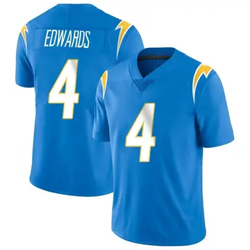 Men's Gus Edwards Los Angeles Chargers Limited Blue Powder Vapor Untouchable Alternate Jersey