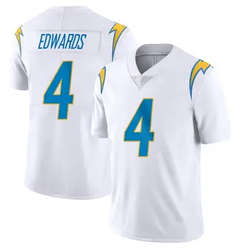 Men's Gus Edwards Los Angeles Chargers Limited White Vapor Untouchable Jersey