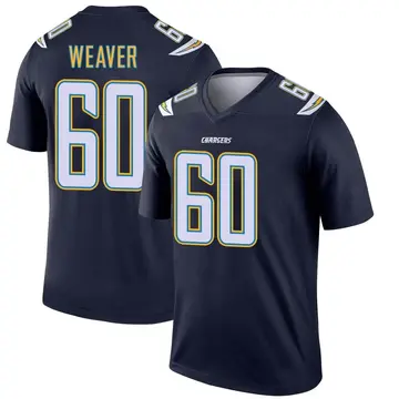 Men's Isaac Weaver Los Angeles Chargers Legend Navy Jersey