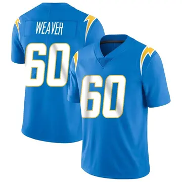 Men's Isaac Weaver Los Angeles Chargers Limited Blue Powder Vapor Untouchable Alternate Jersey