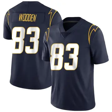 Men's Isaiah Wooden Los Angeles Chargers Limited Navy Team Color Vapor Untouchable Jersey