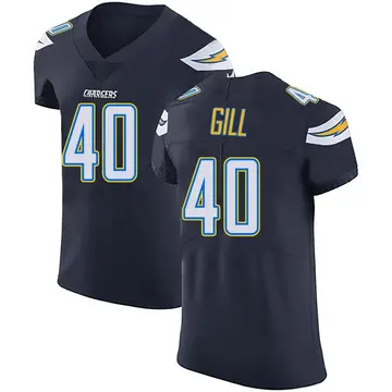 Men's Jaelen Gill Los Angeles Chargers Elite Navy Blue Team Color Vapor Untouchable Jersey