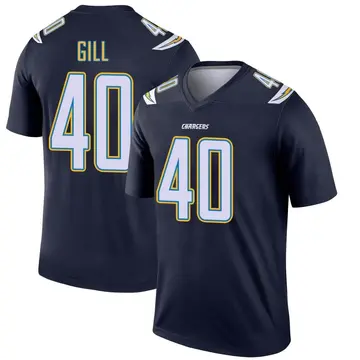 Men's Jaelen Gill Los Angeles Chargers Legend Navy Jersey