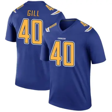 Men's Jaelen Gill Los Angeles Chargers Legend Royal Color Rush Jersey