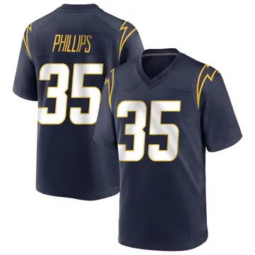 Men's Jalyn Phillips Los Angeles Chargers Game Navy Team Color Jersey