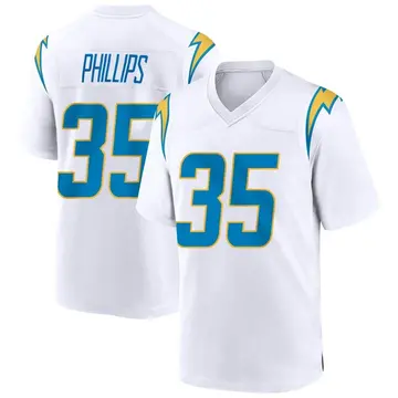 Men's Jalyn Phillips Los Angeles Chargers Game White Jersey