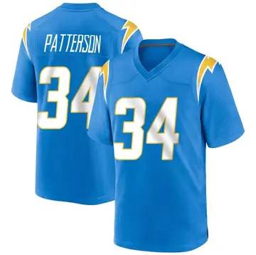 Men's Jaret Patterson Los Angeles Chargers Game Blue Powder Alternate Jersey