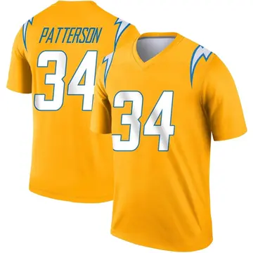 Men's Jaret Patterson Los Angeles Chargers Legend Gold Inverted Jersey