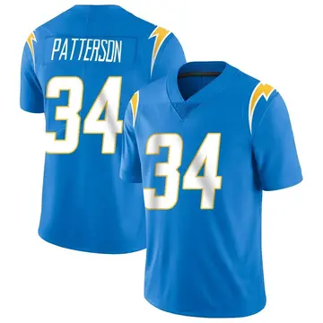 Men's Jaret Patterson Los Angeles Chargers Limited Blue Powder Vapor Untouchable Alternate Jersey