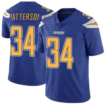 Men's Jaret Patterson Los Angeles Chargers Limited Royal Color Rush Vapor Untouchable Jersey