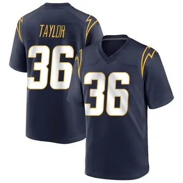 Men's Ja'Sir Taylor Los Angeles Chargers Game Navy Team Color Jersey