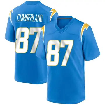 Men's Jeff Cumberland Los Angeles Chargers Game Blue Powder Alternate Jersey