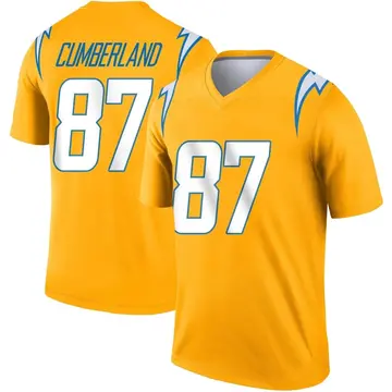 Men's Jeff Cumberland Los Angeles Chargers Legend Gold Inverted Jersey