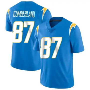 Men's Jeff Cumberland Los Angeles Chargers Limited Blue Powder Vapor Untouchable Alternate Jersey