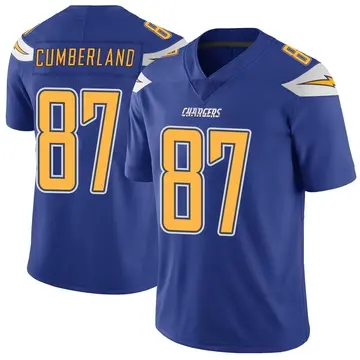 Men's Jeff Cumberland Los Angeles Chargers Limited Royal Color Rush Vapor Untouchable Jersey