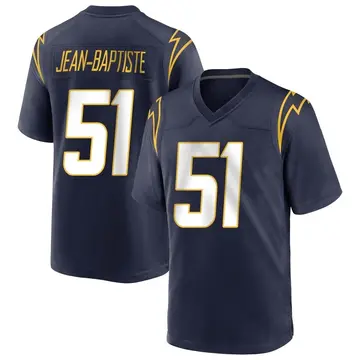 Men's Jeremiah Jean-Baptiste Los Angeles Chargers Game Navy Team Color Jersey