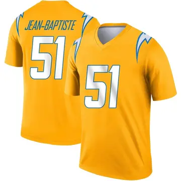 Men's Jeremiah Jean-Baptiste Los Angeles Chargers Legend Gold Inverted Jersey