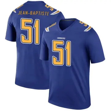 Men's Jeremiah Jean-Baptiste Los Angeles Chargers Legend Royal Color Rush Jersey