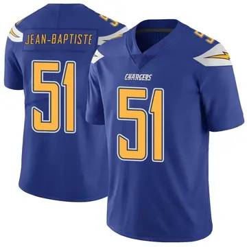 Men's Jeremiah Jean-Baptiste Los Angeles Chargers Limited Royal Color Rush Vapor Untouchable Jersey