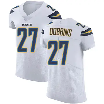 Men's J.K. Dobbins Los Angeles Chargers Elite White Vapor Untouchable Jersey