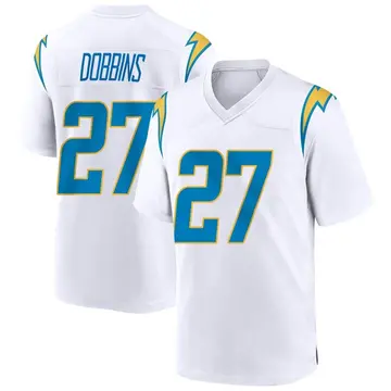 Men's J.K. Dobbins Los Angeles Chargers Game White Jersey