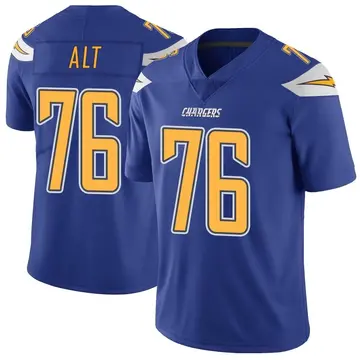 Men's Joe Alt Los Angeles Chargers Limited Royal Color Rush Vapor Untouchable Jersey