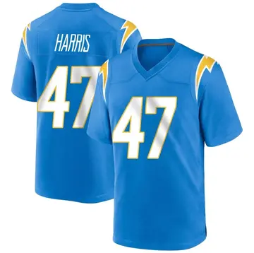 Men's Josh Harris Los Angeles Chargers Game Blue Powder Alternate Jersey