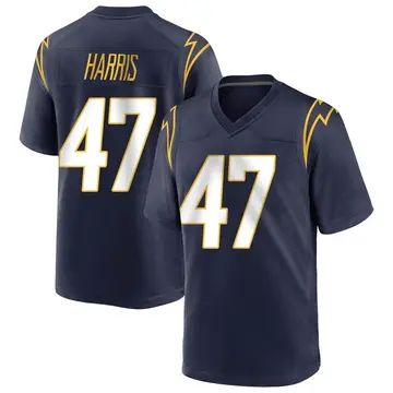 Men's Josh Harris Los Angeles Chargers Game Navy Team Color Jersey