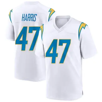 Men's Josh Harris Los Angeles Chargers Game White Jersey