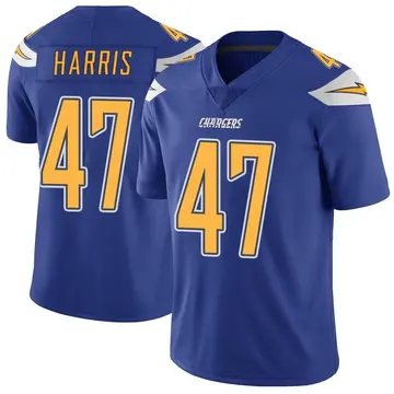 Men's Josh Harris Los Angeles Chargers Limited Royal Color Rush Vapor Untouchable Jersey