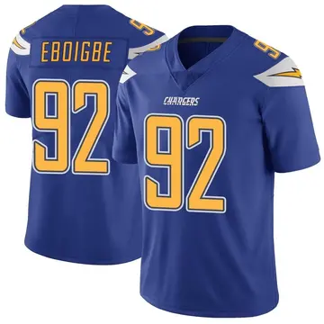 Men's Justin Eboigbe Los Angeles Chargers Limited Royal Color Rush Vapor Untouchable Jersey