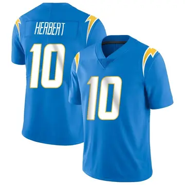 Men's Justin Herbert Los Angeles Chargers Limited Blue Powder Vapor Untouchable Alternate Jersey