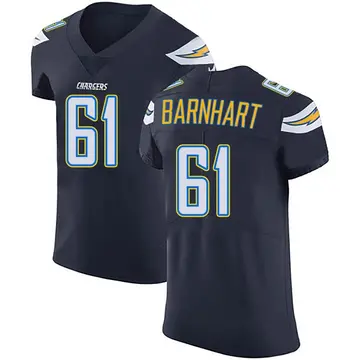 Men's Karsen Barnhart Los Angeles Chargers Elite Navy Blue Team Color Vapor Untouchable Jersey