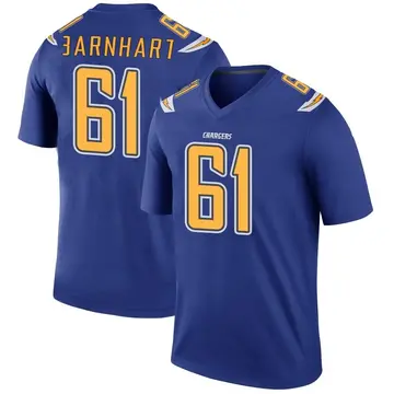 Men's Karsen Barnhart Los Angeles Chargers Legend Royal Color Rush Jersey