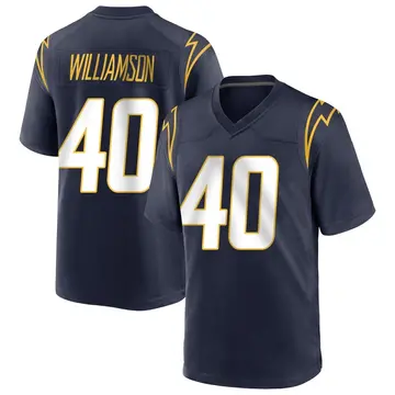 Men's Kendall Williamson Los Angeles Chargers Game Navy Team Color Jersey